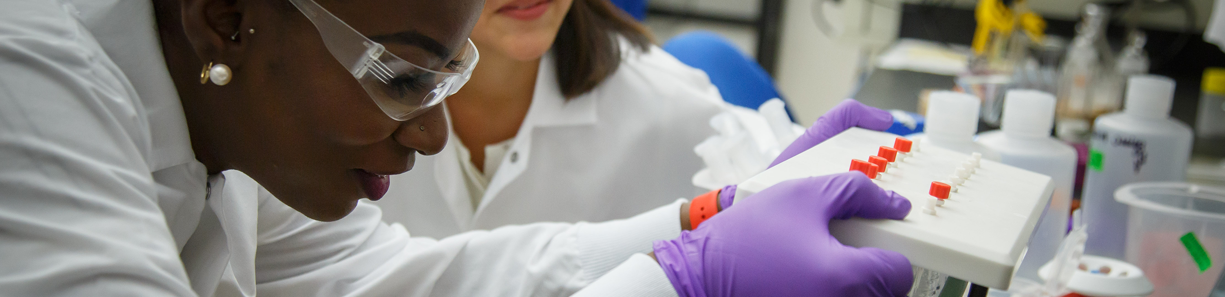 Researcher working in a lab